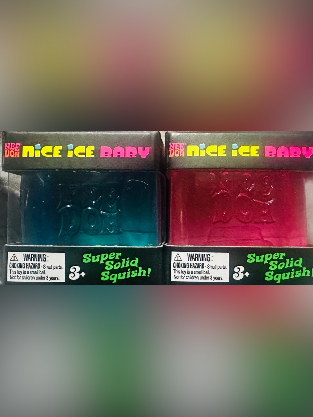 Nice Ice Baby Super Solid Squish! Blue & Pink Set